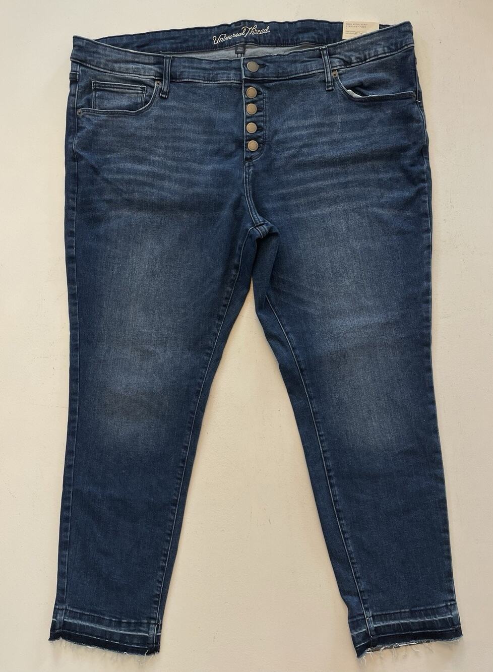 Universal Thread Women's Blue Skinny Jeans Size 22 Reg Fit Slim Leg Stretch NWT